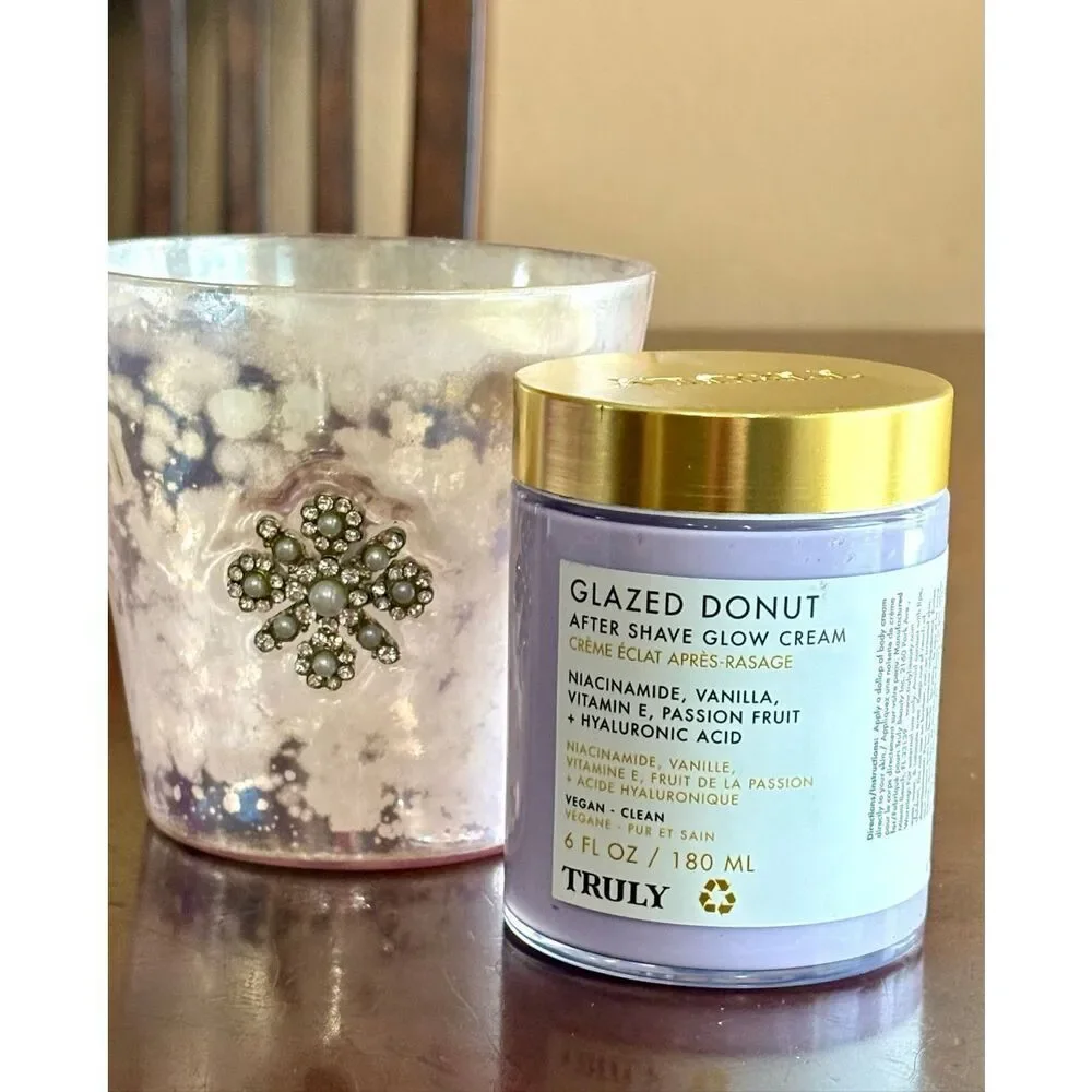 TRULY BEAUTY - NEW Glazed Donut After Shave Glow Cream, 6 oz. No Box - UNISEX